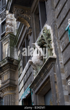Smart formal and expensive restaurant ' La Maison du Cynge' located at 9 Grand Place in Brussels Belgium Stock Photo