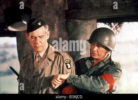 THE DIRTY DOZEN 1967 MGM film with Robert Ryan at left and Charles Bronson Stock Photo