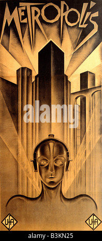 METROPOLIS Poster for 1926 UFA film Stock Photo