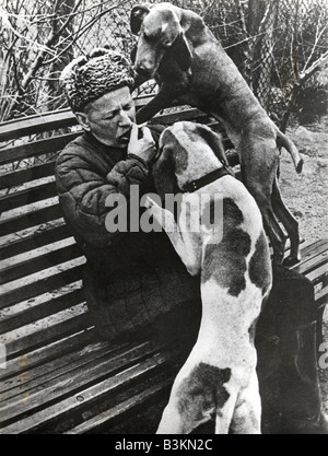 MIKHAIL SHOLOKHOV Russian author 1905 to 1984 here in 1943 Stock Photo