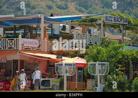 Very popular Buzz Bar in the village of Oludeniz. Province of Mugla, Turkey. Stock Photo