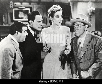AFRICA SCREAMS 1949 UA film with Bud Abbott at left next to Lou Costello and Hillary Brooke Stock Photo