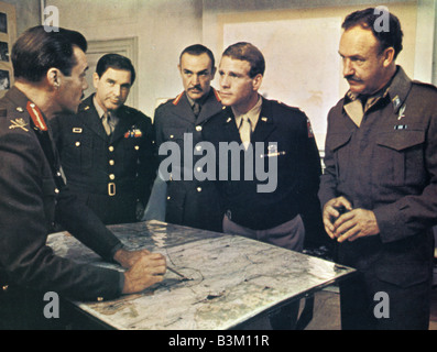 A BRIDGE TOO FAR 1977 UA film with  Dirk Bogarde at left, Sean Connery middle and Gene Hackman at right Stock Photo