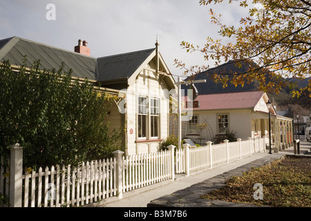 Arrowtown Otago South Island New Zealand May Guest House in old wooden building in former gold mining town Stock Photo