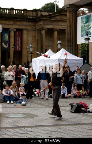 A street act at the Fringe Festival Edinburgh Scotland