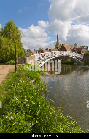 The Chinese Bridge, River Ouse, Godmanchester, Cambridgeshire, England Stock Photo