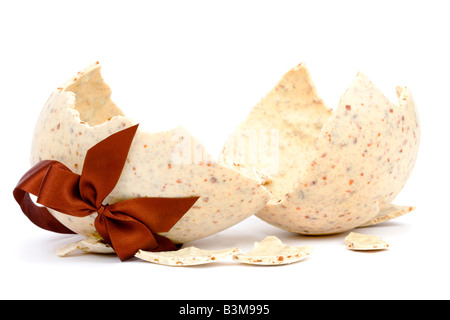 Luxury easter egg broken or smashed open Stock Photo