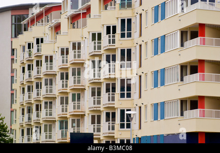 Modern apartments on harbourside Bristol England UK Stock Photo