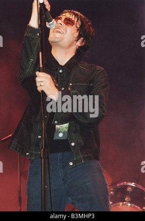 the lead singer of the charlatans Tim Burgess performing live in ...