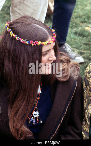 FLOWER POWER gathering in San Francisco in 1967 Stock Photo