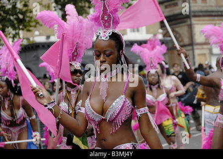 Performers at Notting Hill Carnival 2008 Stock Photo