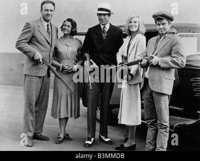 BONNIE AND CLYDE 1967 Warner/Seven Arts film - see Description below for names Stock Photo