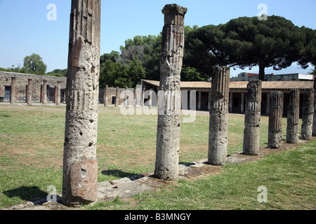 Italy Campania Pompeii The Arcaded Court of the Gladiators in Pompeii Stock Photo