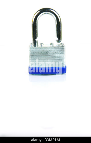 A padlock isolated against a white background Stock Photo