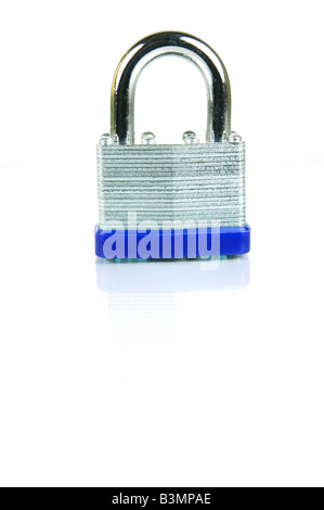 A padlock isolated against a white background Stock Photo