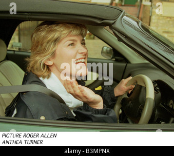 Anthea Turner TV presenter outside her home in Twickenham south west London after being branded as unbearable by her former GMTV colleague Eamonn Holmes Stock Photo