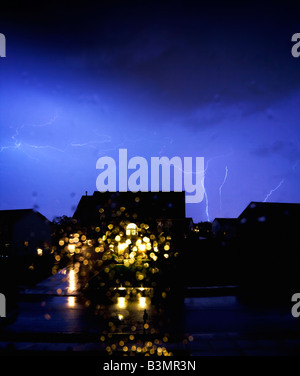 lightning on a stormy night Stock Photo - Alamy