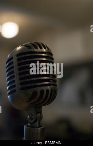 Old fashioned, rock'n'roll, 50s style, microphone. Stock Photo