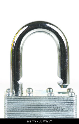 A padlock isolated against a white background Stock Photo