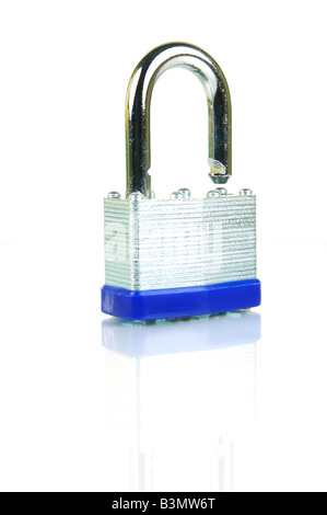 A padlock isolated against a white background Stock Photo