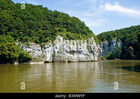 Deutschland, Bayern, Donauenge bei Weltenburg, Danube breakthrough near Weltenburg, Bavaria, Germany, Europe Stock Photo