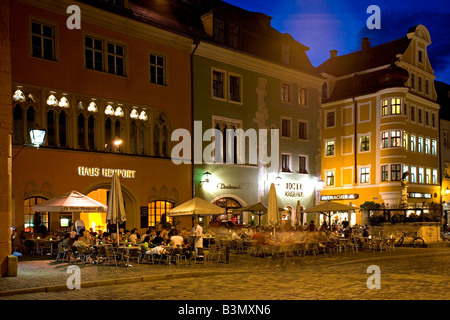 Deutschland, Bayern, Regensburg bei Nacht, Germany Bavaria Regensburg at night Stock Photo
