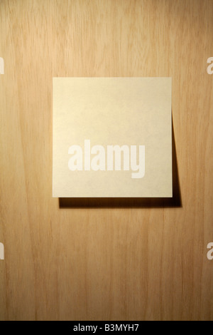 Blank adhesive note, close up Stock Photo