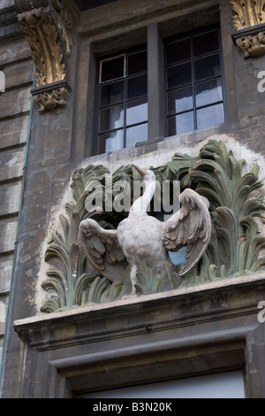 Smart formal and expensive restaurant ' La Maison du Cynge' located at 9 Grand Place in Brussels Belgium Stock Photo