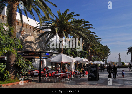 Paseo de la Alameda City of Tarifa Costa de la Luz Andalucia Spain Stock Photo