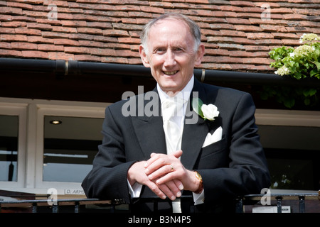 Senior man in traditional wedding morning suit Stock Photo
