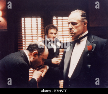 THE GODFATHER  1972 Paramount film with from left Robert Duvall, James Caan and Marlon Brnado Stock Photo