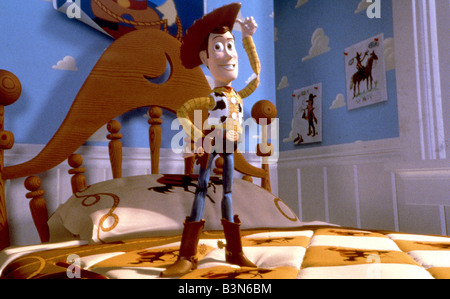 TOY STORY 1995 Buena Vista/Walt Disney/Pixar animated film with Woody voiced by Tom Hanks Stock Photo