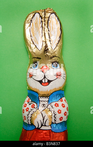 Chocolate Easter bunny, close up Stock Photo