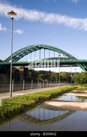 Wearmouth Bridge in Sunderland, England. The bridge was opened in 1929. Stock Photo