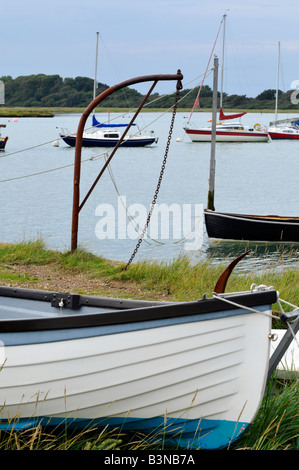 the estuary creek harbour at newtown national trust nature reserve near shalfleet newport on the isle of wight Stock Photo