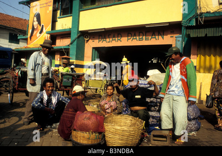 chinatown pasar pabean scene surabaya java indonesia Stock Photo