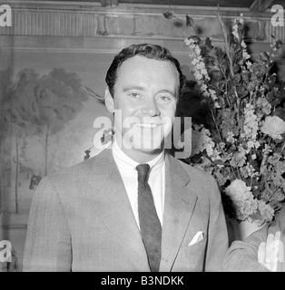 Jack Lemmon during a press reception in Dorchester July 1956 Stock Photo