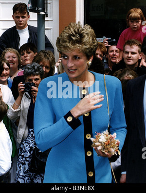 Princess Diana Attends biennial conference at the Athenaeum Bury St Edmunds July 1993 Stock Photo