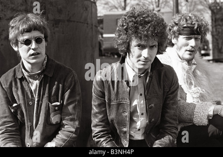 CREAM UK rock group in April 1967. From left Jack Bruce Eric Clapton and Ginger Baker Stock Photo