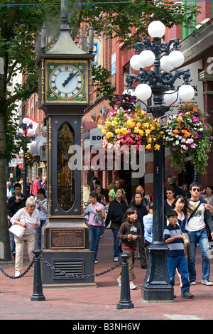 The Gastown Steam Clock located in Vancouver British Columbia Canada Stock Photo