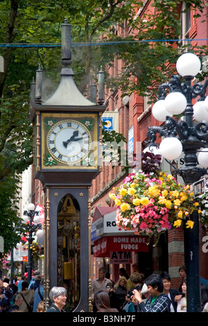 The Gastown Steam Clock located in Vancouver British Columbia Canada Stock Photo