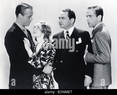 KID GALAHAD 1937 Warner film with from right Humphrey Bogart, Edward G Robinson and and Bette Davis