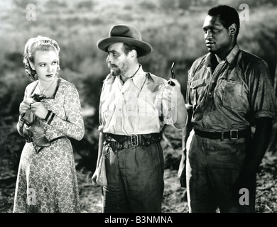 KING SOLOMON'S MINES 1937 Gainsborough film with Anna Lee at left and Paul Robeson at right Stock Photo