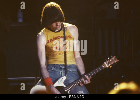 RAMONES  US rock group in 1980 with Johnny Ramone Stock Photo