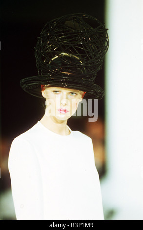 London Fashion Week 1993 hats designed by Philip Tracey Stock Photo - Alamy