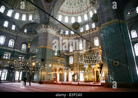 Interior of the New Mosque known also as Yeni Cami in Istanbul, Turkey ...