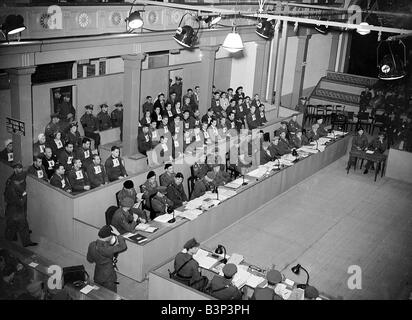 WW2 Belsen Trial 1945 Courtroom scene The camp Kommandant Josef Kramer ...