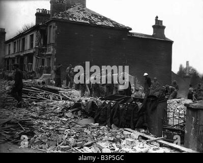 WW2 Bomb Damage in Ashford in Kent Stock Photo