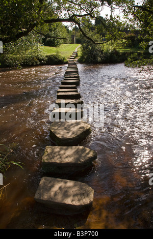 Stepping Stones Lealholm Esk Valley North Yorkshire Moors Stock Photo