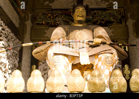 The seated figure of Shogun Tokugawa Ieyasu in Nikko, Japan. Ieyasu is ...